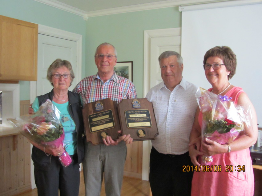 Lc Fauske delte ut 2 Melvin Jones på junimøtet